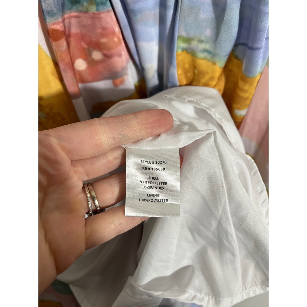 HUTCH x ANTHROPOLOGIE Shyla Gown Maxi Dress in Pastel Brushstroke - Picture 10 of 11